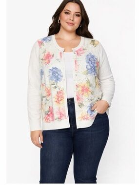 Charter Club Floral Lace‎ Cardigan Sweater
